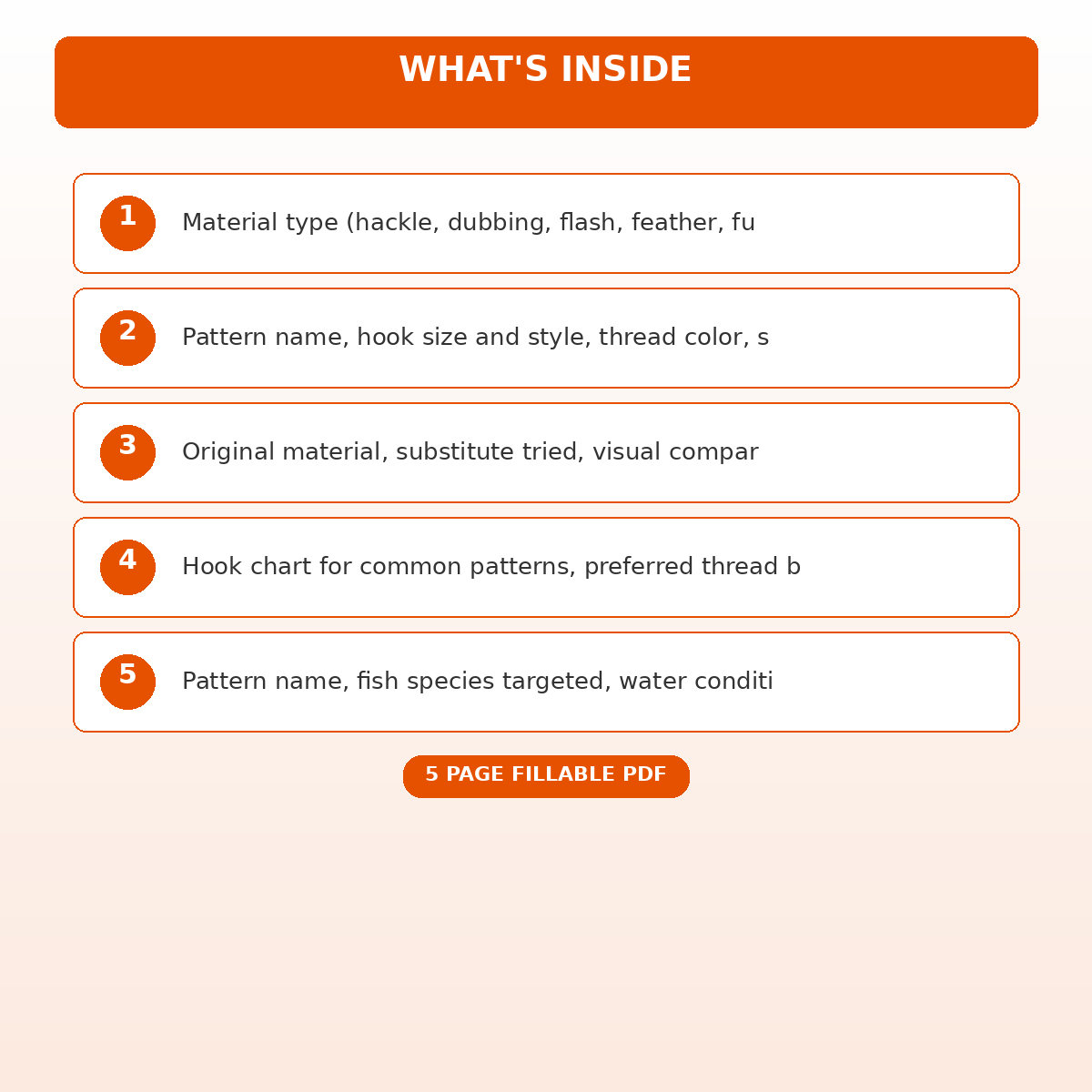Fly Tying Pattern Recipe and Material Substitution Log - Image 5