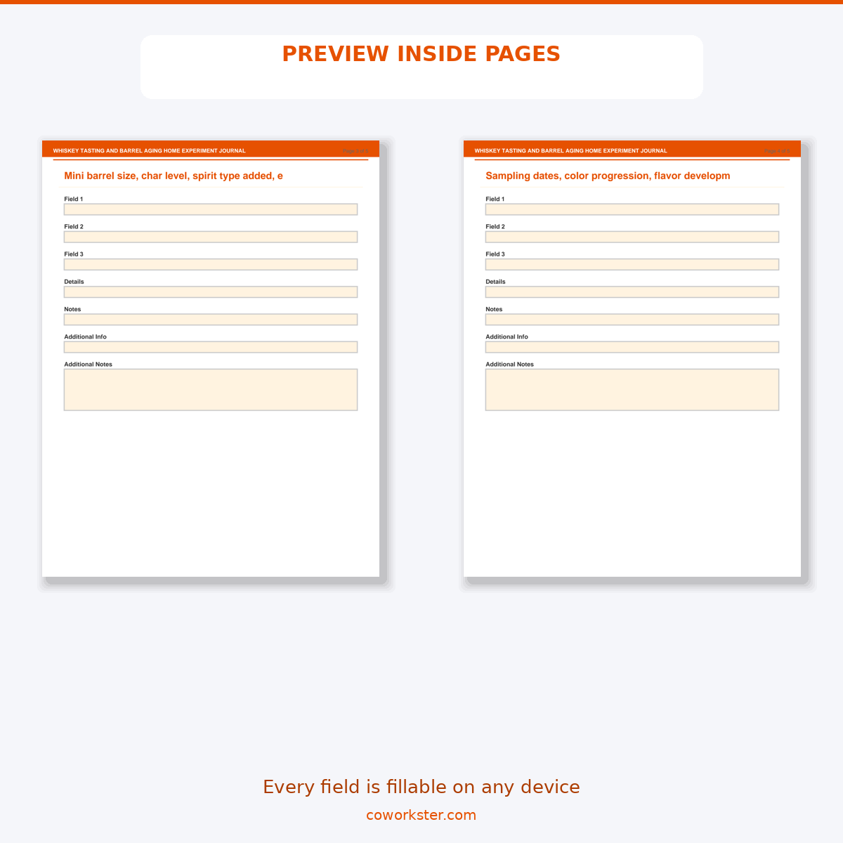 Whiskey Tasting and Barrel Aging Home Experiment Journal - Image 6