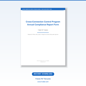 Cross-Connection Control Program Annual Compliance Report Form