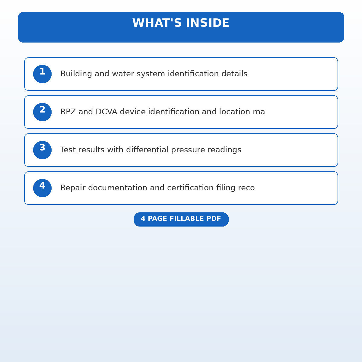 Commercial Plumbing Backflow and RPZ Service Record - Image 4