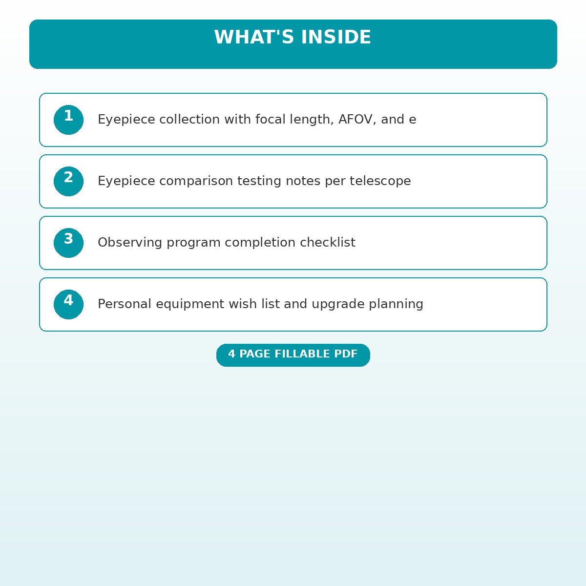Telescope Eyepiece Collection and Observing Program Tracker - Image 4
