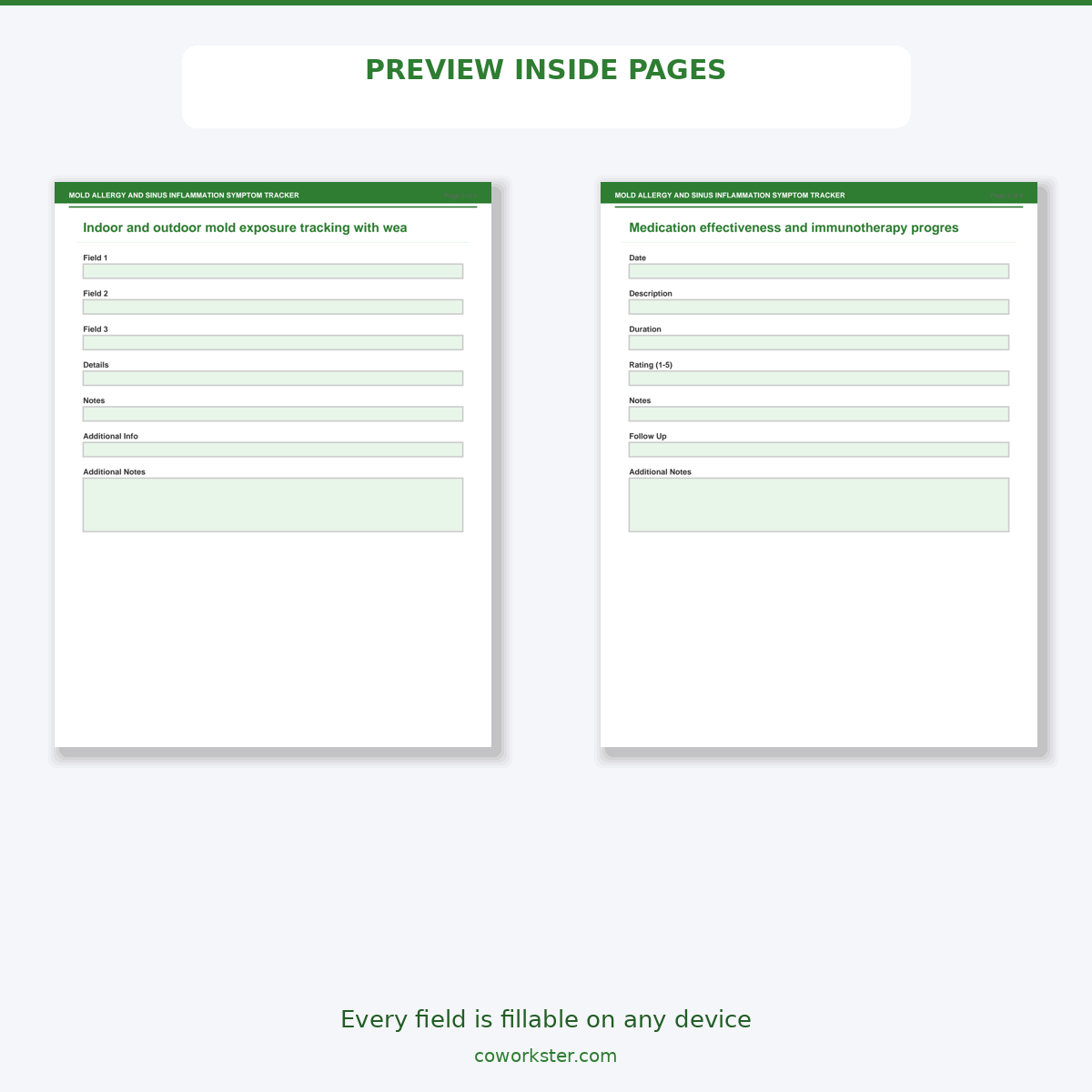Mold Allergy and Sinus Inflammation Symptom Tracker - Image 6