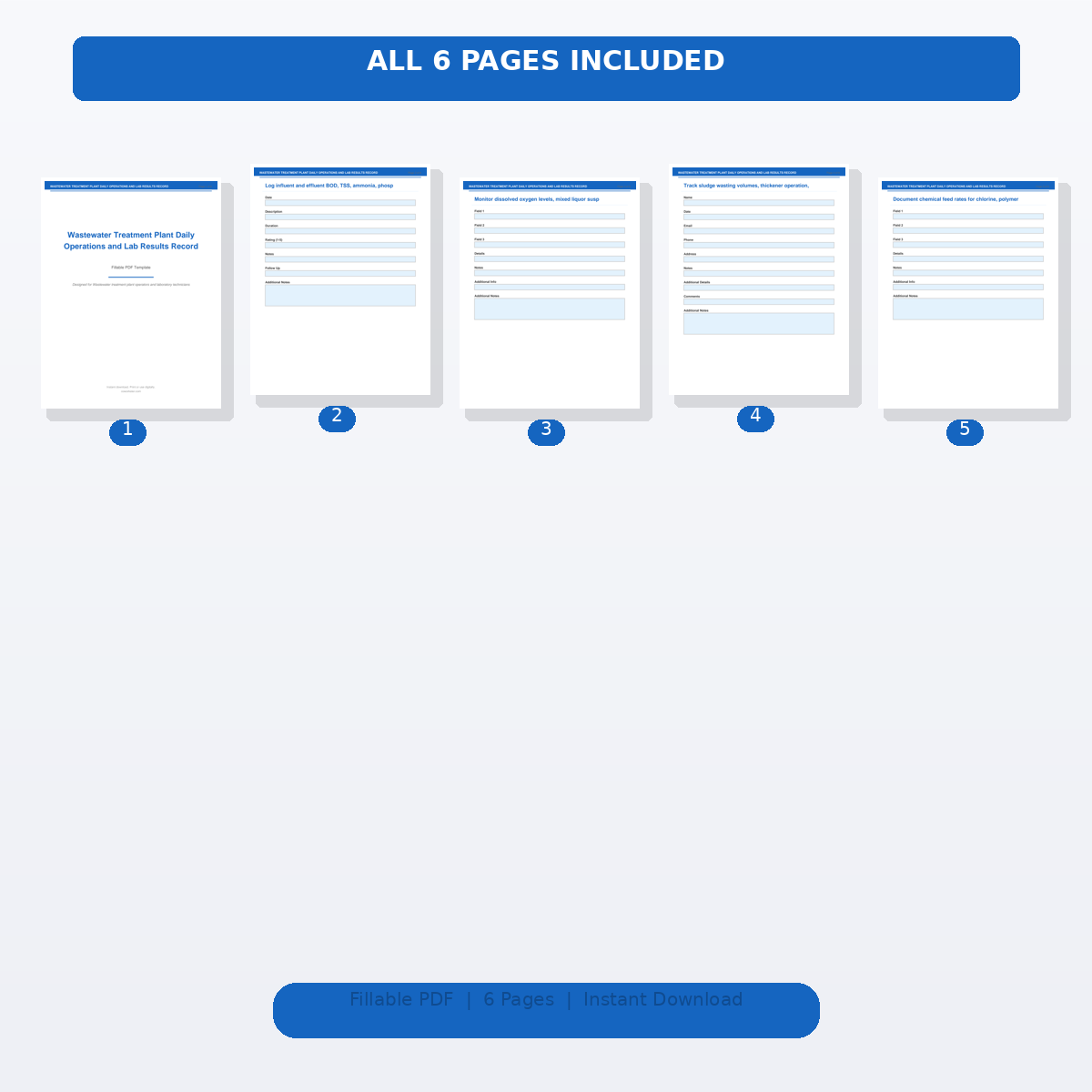 Wastewater Treatment Plant Daily Operations and Lab Results Record - Image 2