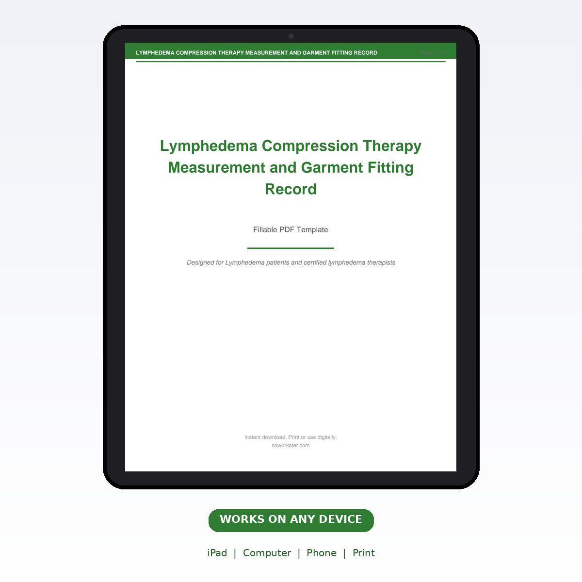 Lymphedema Compression Therapy Measurement and Garment Fitting Record - Image 7