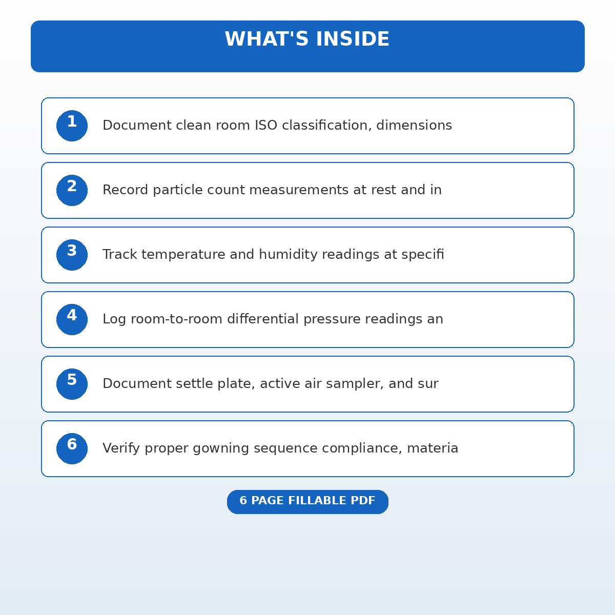 Pharmaceutical Clean Room Environmental Monitoring Record - Image 5