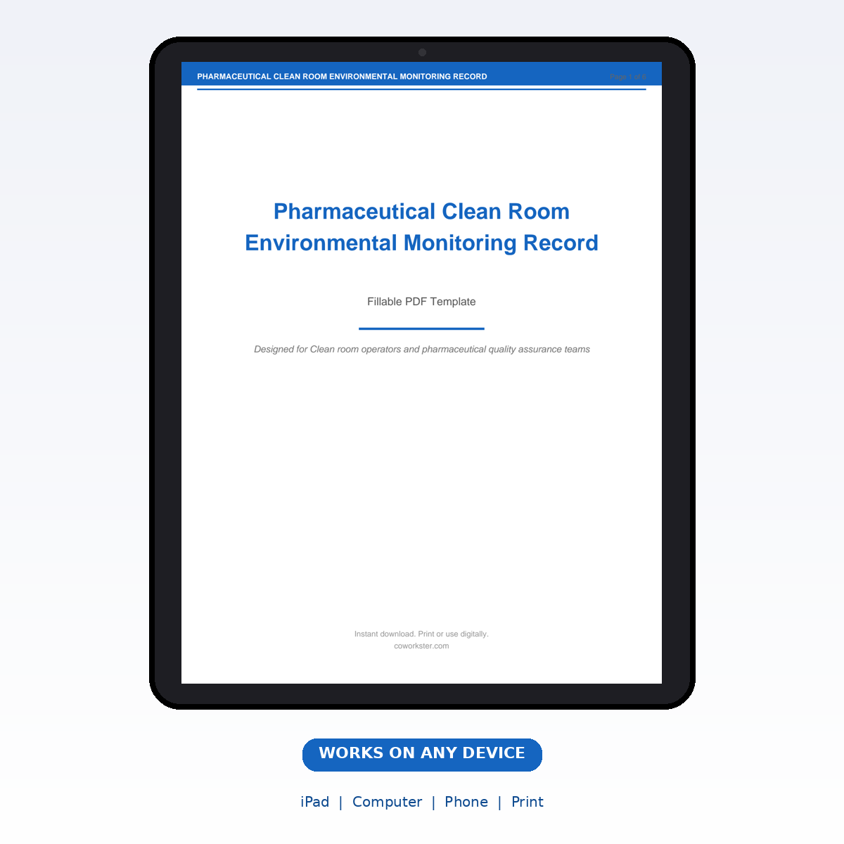 Pharmaceutical Clean Room Environmental Monitoring Record - Image 7