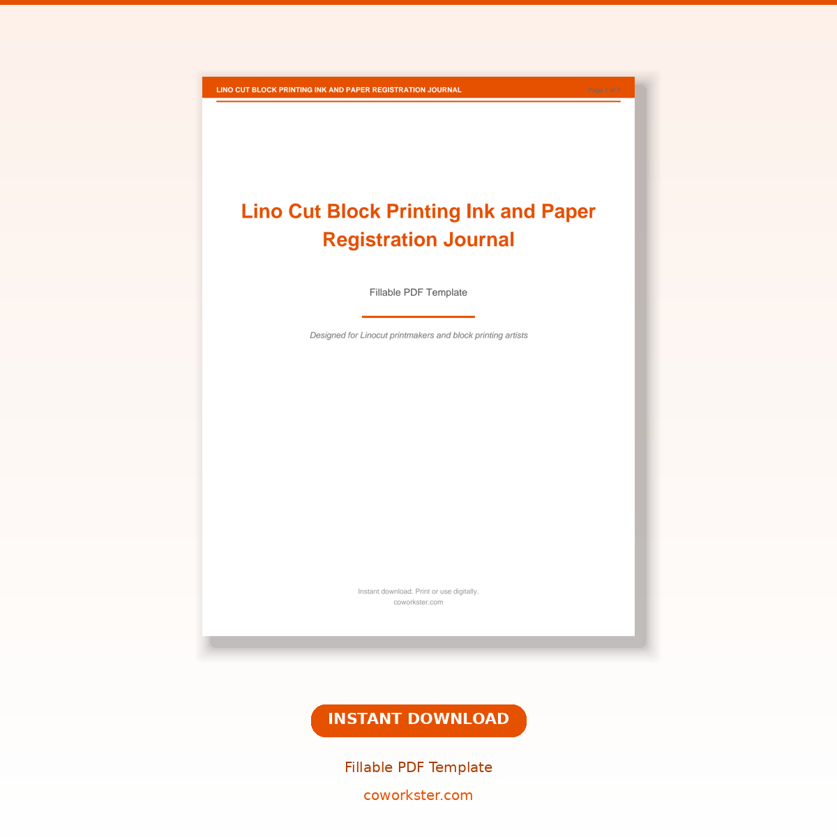 Lino Cut Block Printing Ink and Paper Registration Journal | Coworkster