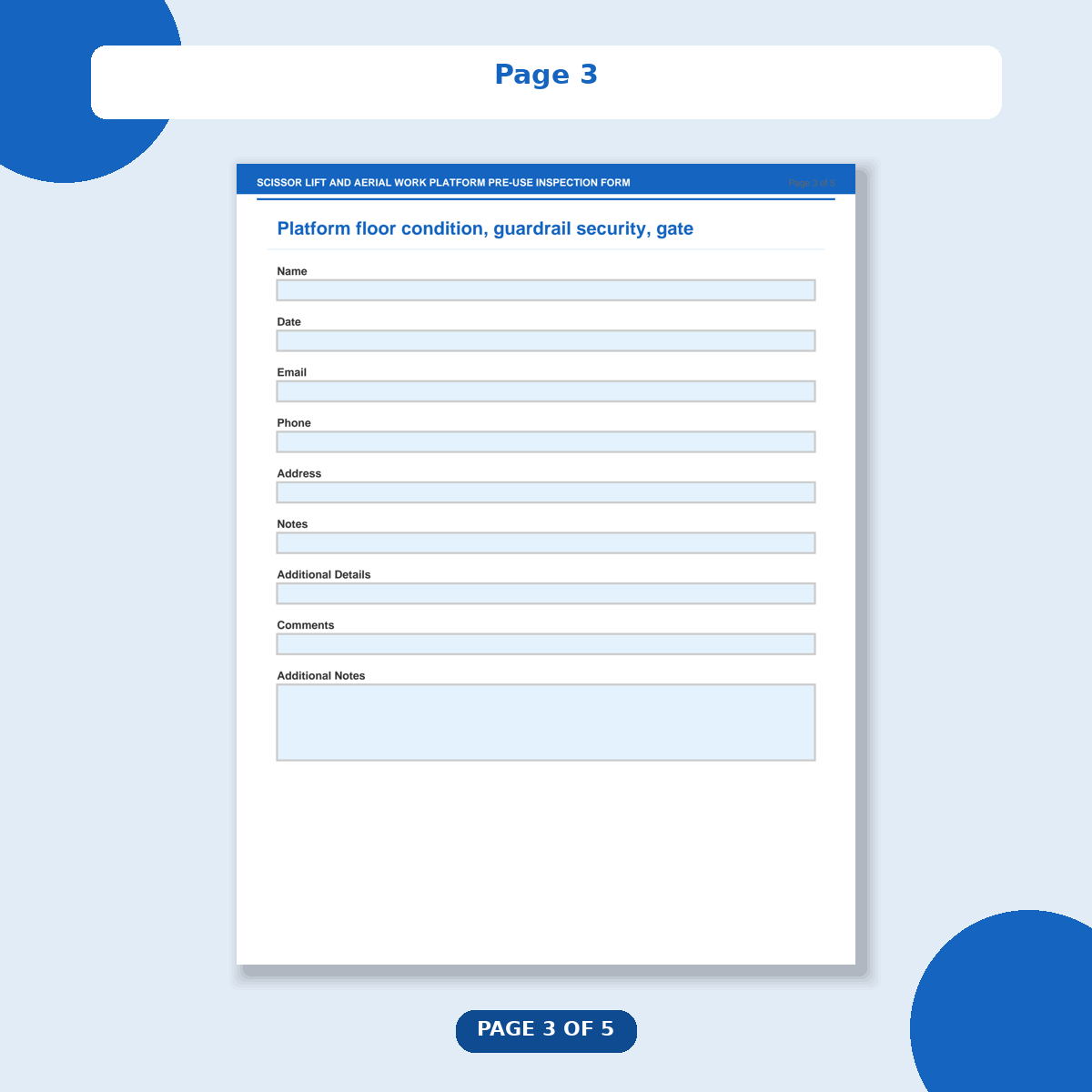 Scissor Lift and Aerial Work Platform Pre-Use Inspection Form - Image 4