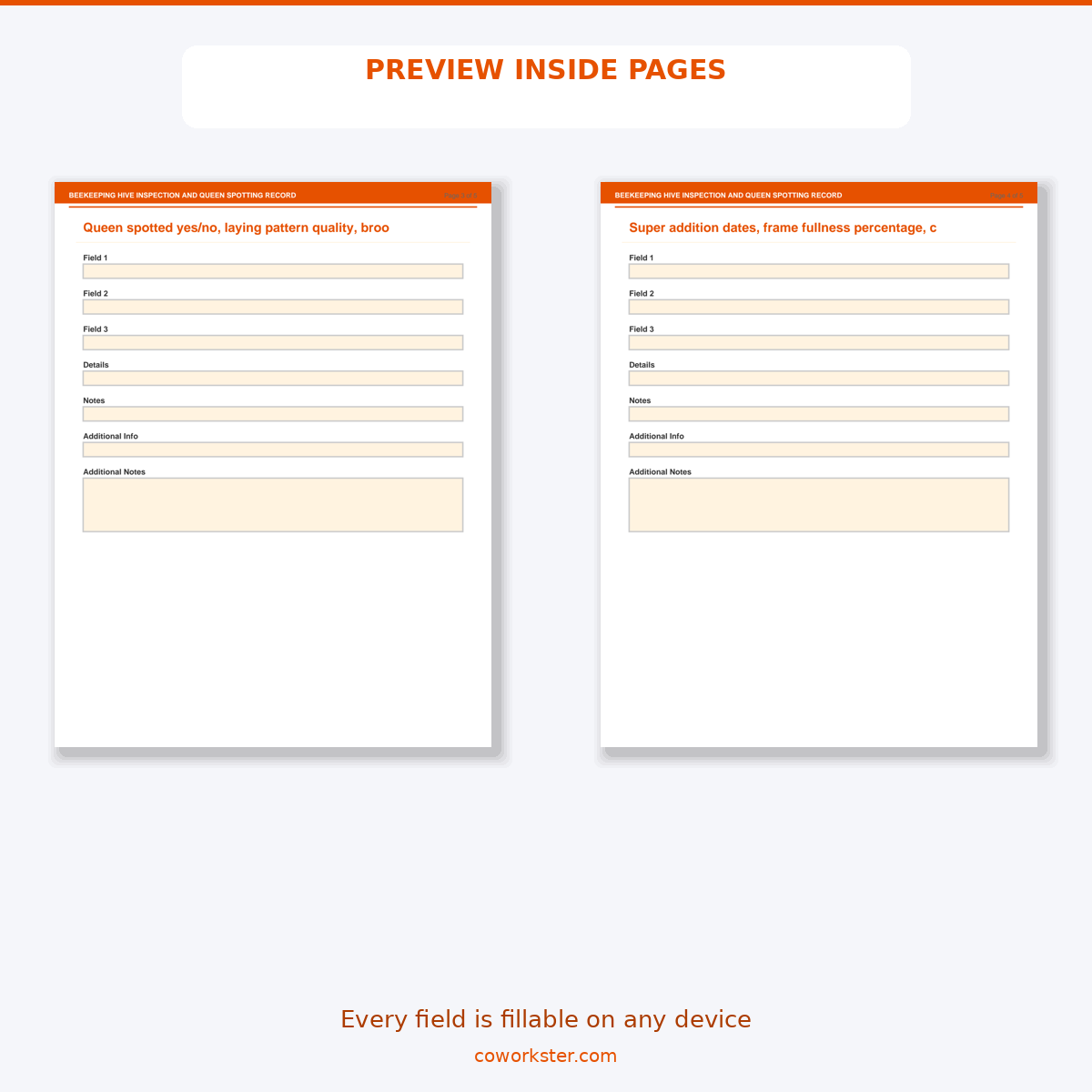 Beekeeping Hive Inspection and Queen Spotting Record - Image 6