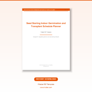 Seed Starting Indoor Germination and Transplant Schedule Planner