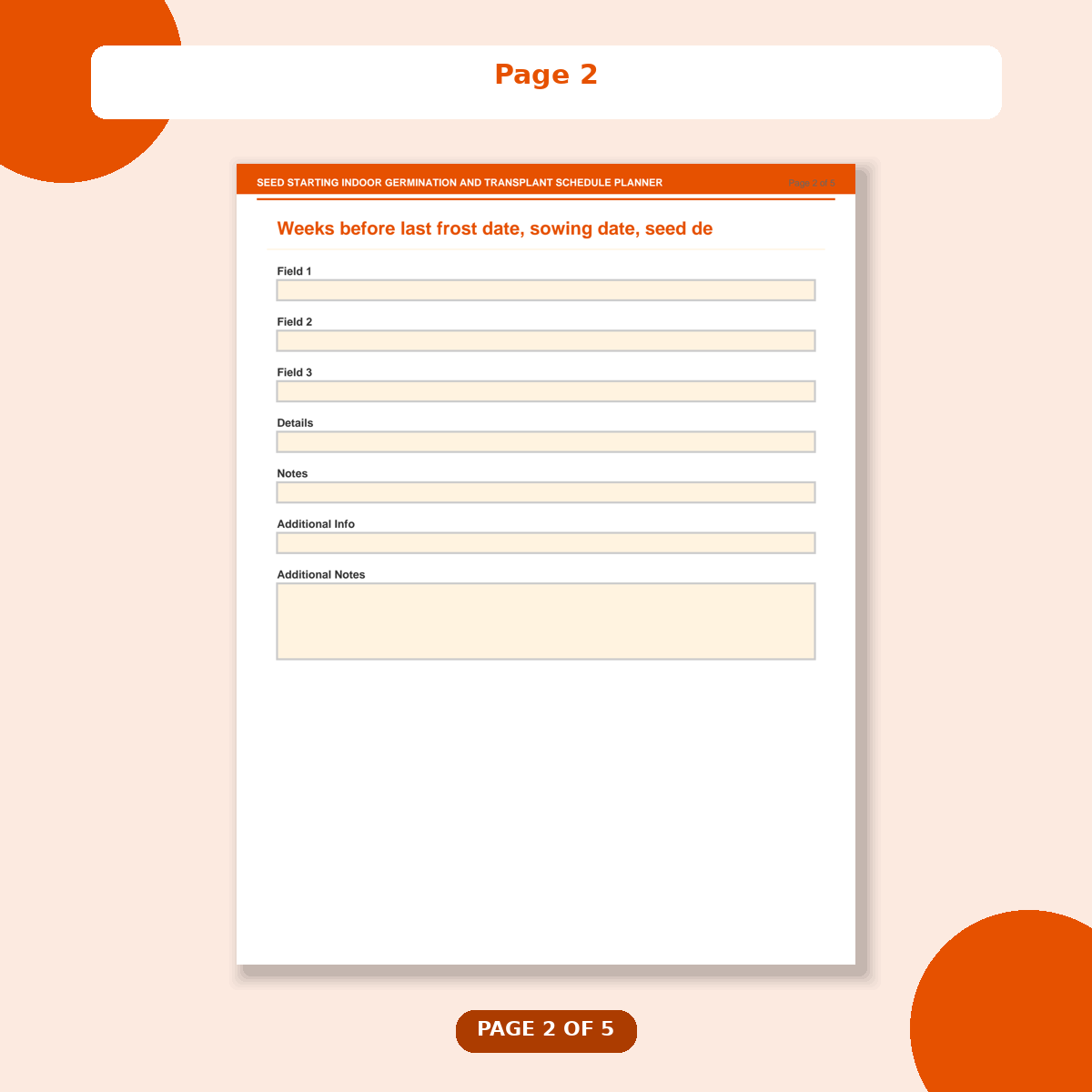 Seed Starting Indoor Germination and Transplant Schedule Planner - Image 3