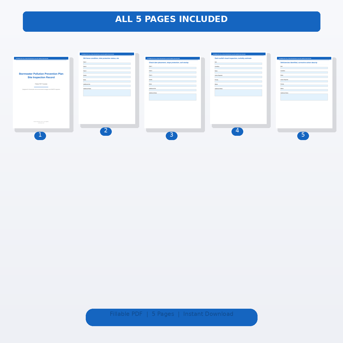 Stormwater Pollution Prevention Plan Site Inspection Record - Image 2