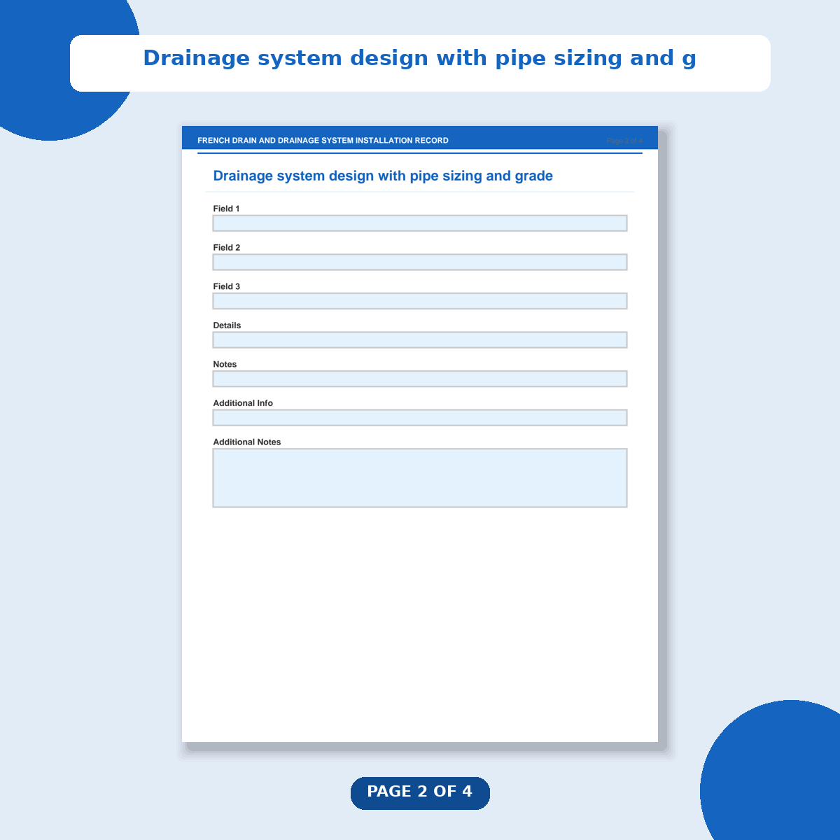 French Drain and Drainage System Installation Record - Image 3