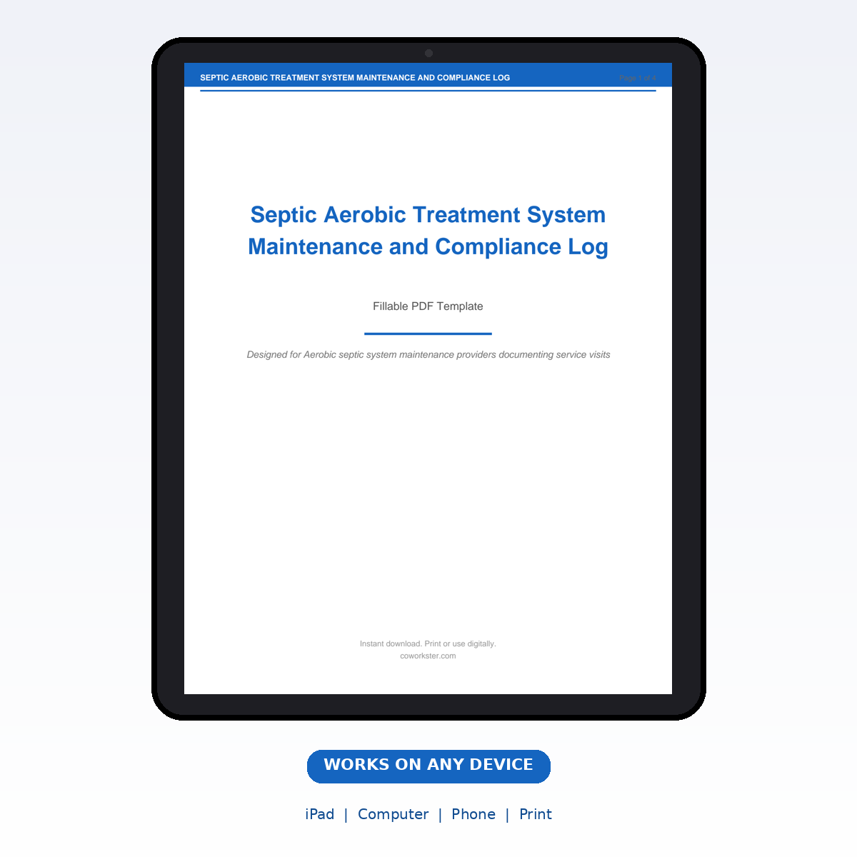 Septic Aerobic Treatment System Maintenance and Compliance Log - Image 6