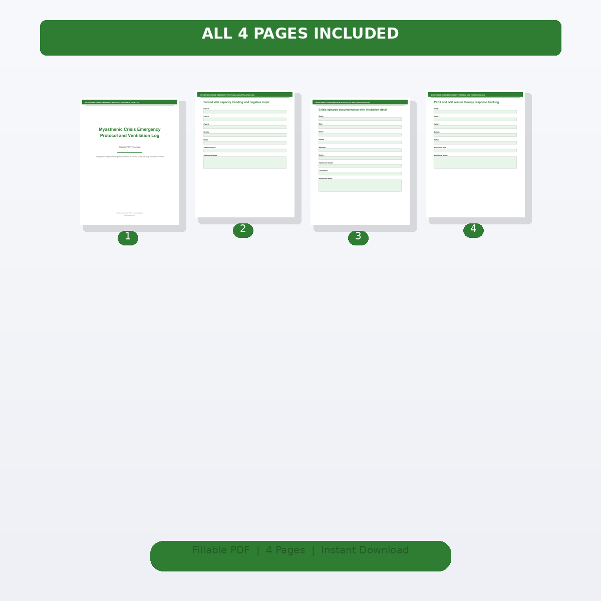 Myasthenic Crisis Emergency Protocol and Ventilation Log - Image 2