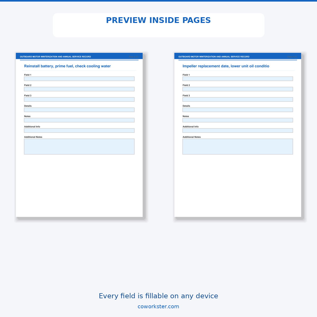Outboard Motor Winterization and Annual Service Record - Image 5