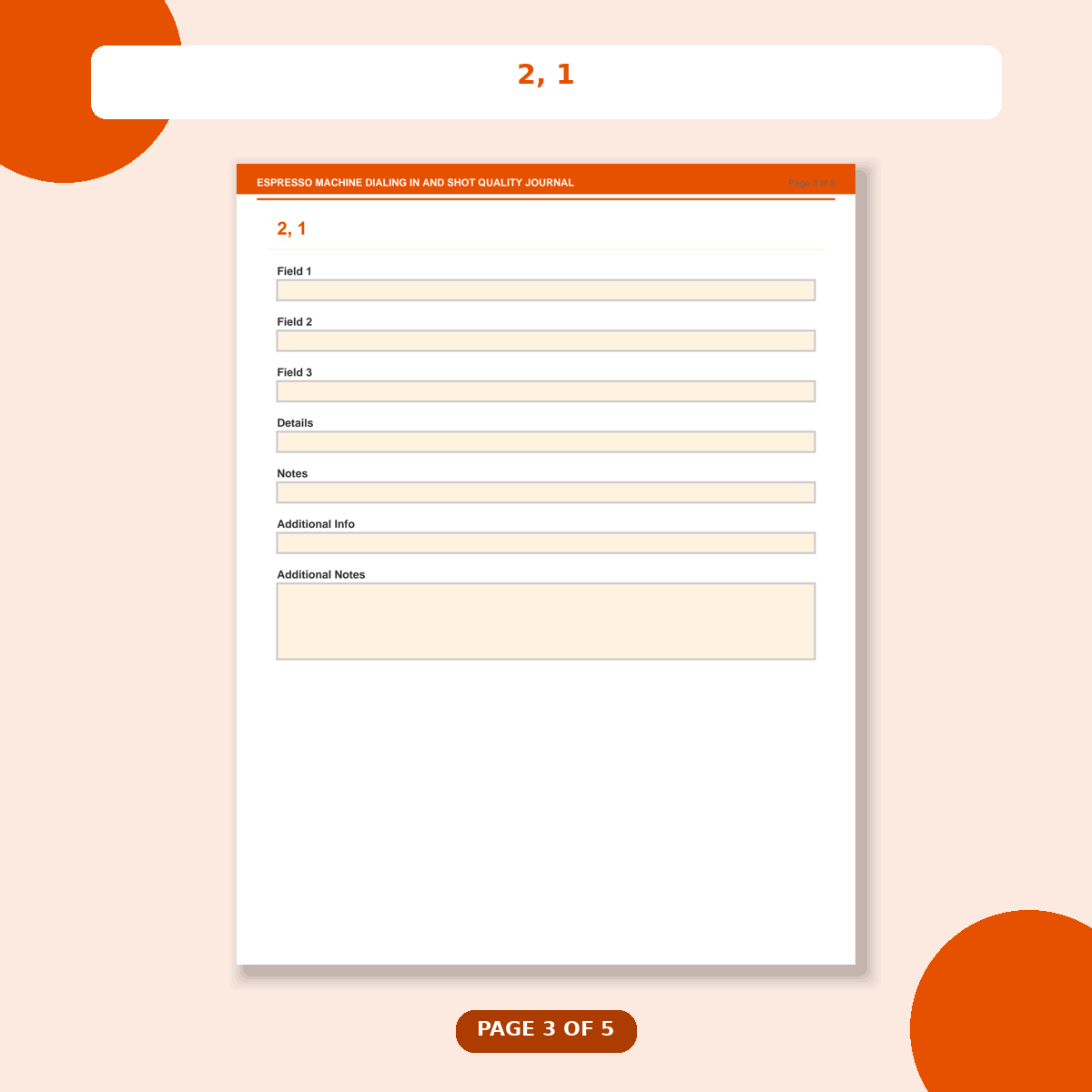 Espresso Machine Dialing In and Shot Quality Journal - Image 4