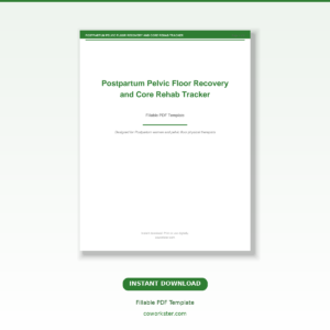 Postpartum Pelvic Floor Recovery and Core Rehab Tracker