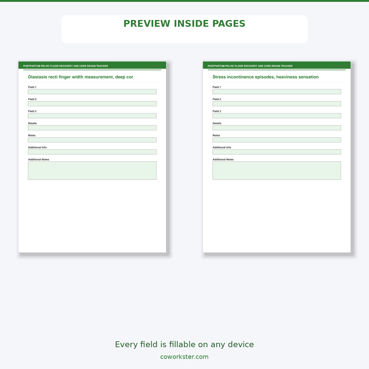Postpartum Pelvic Floor Recovery and Core Rehab Tracker - Image 5
