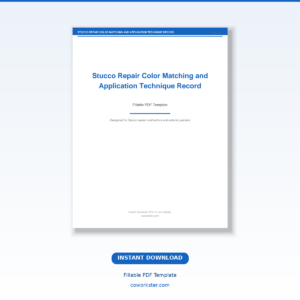 Stucco Repair Color Matching and Application Technique Record