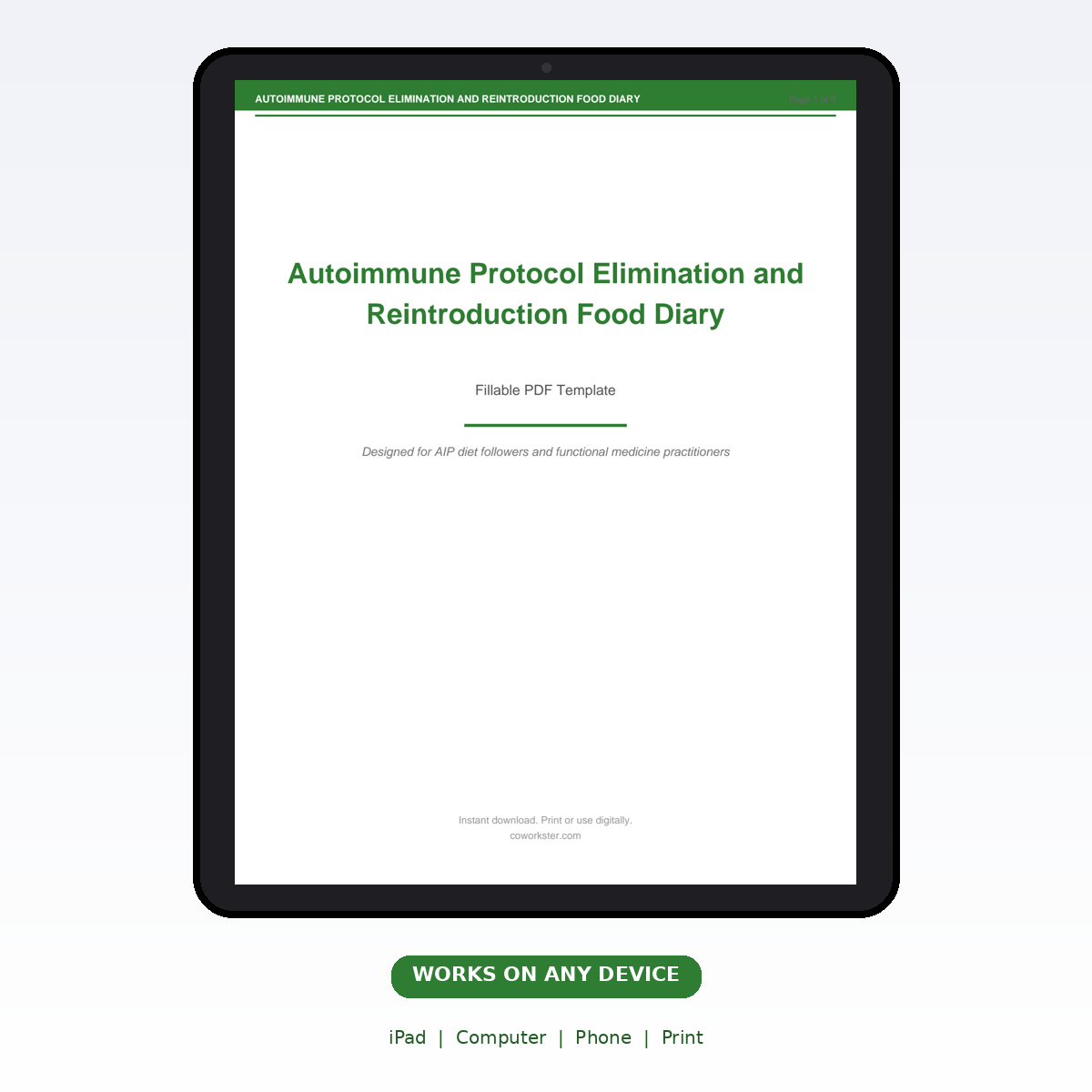 Autoimmune Protocol Elimination and Reintroduction Food Diary - Image 6