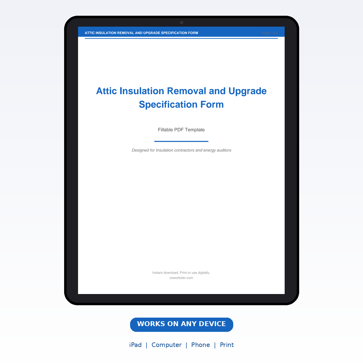 Attic Insulation Removal and Upgrade Specification Form - Image 6