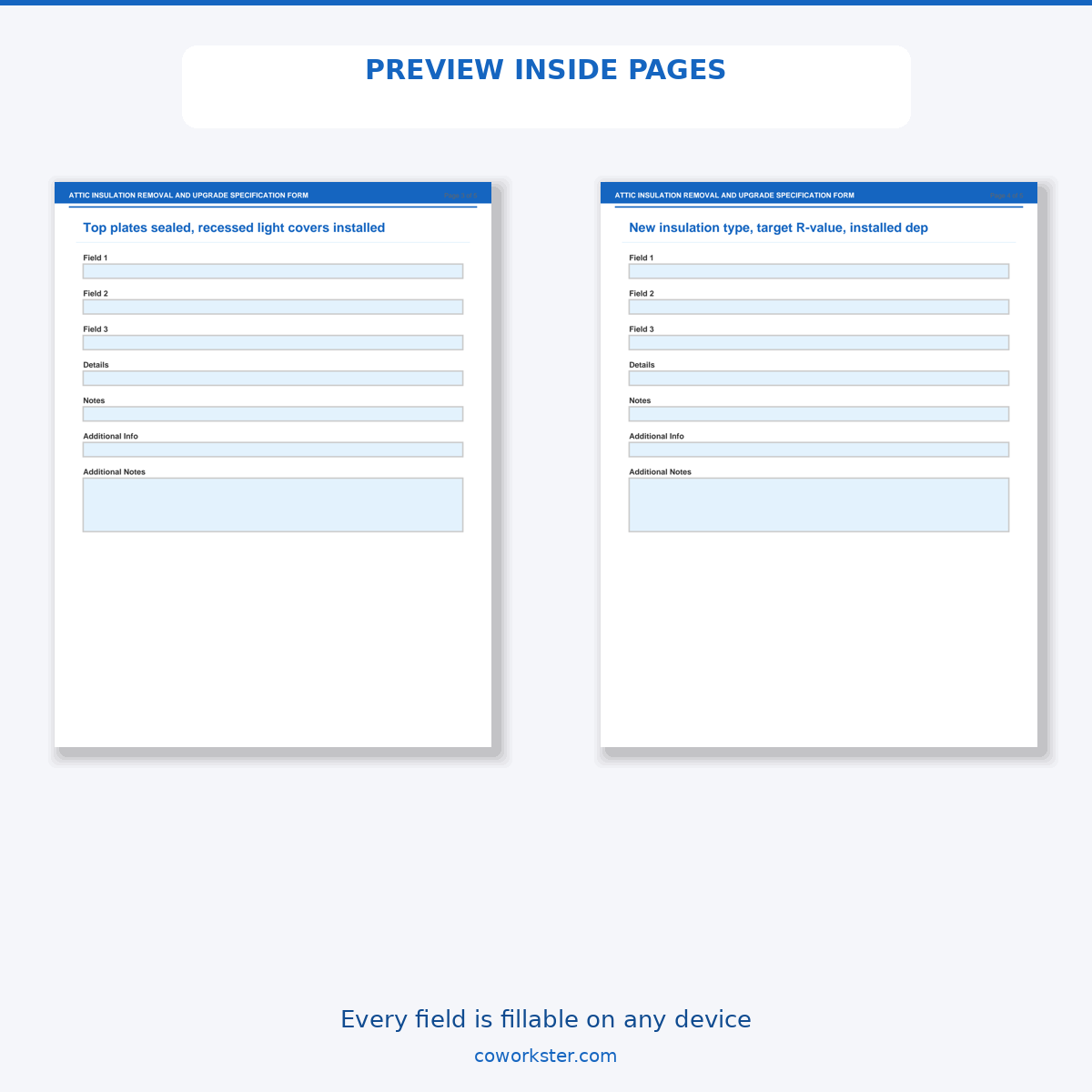Attic Insulation Removal and Upgrade Specification Form - Image 5