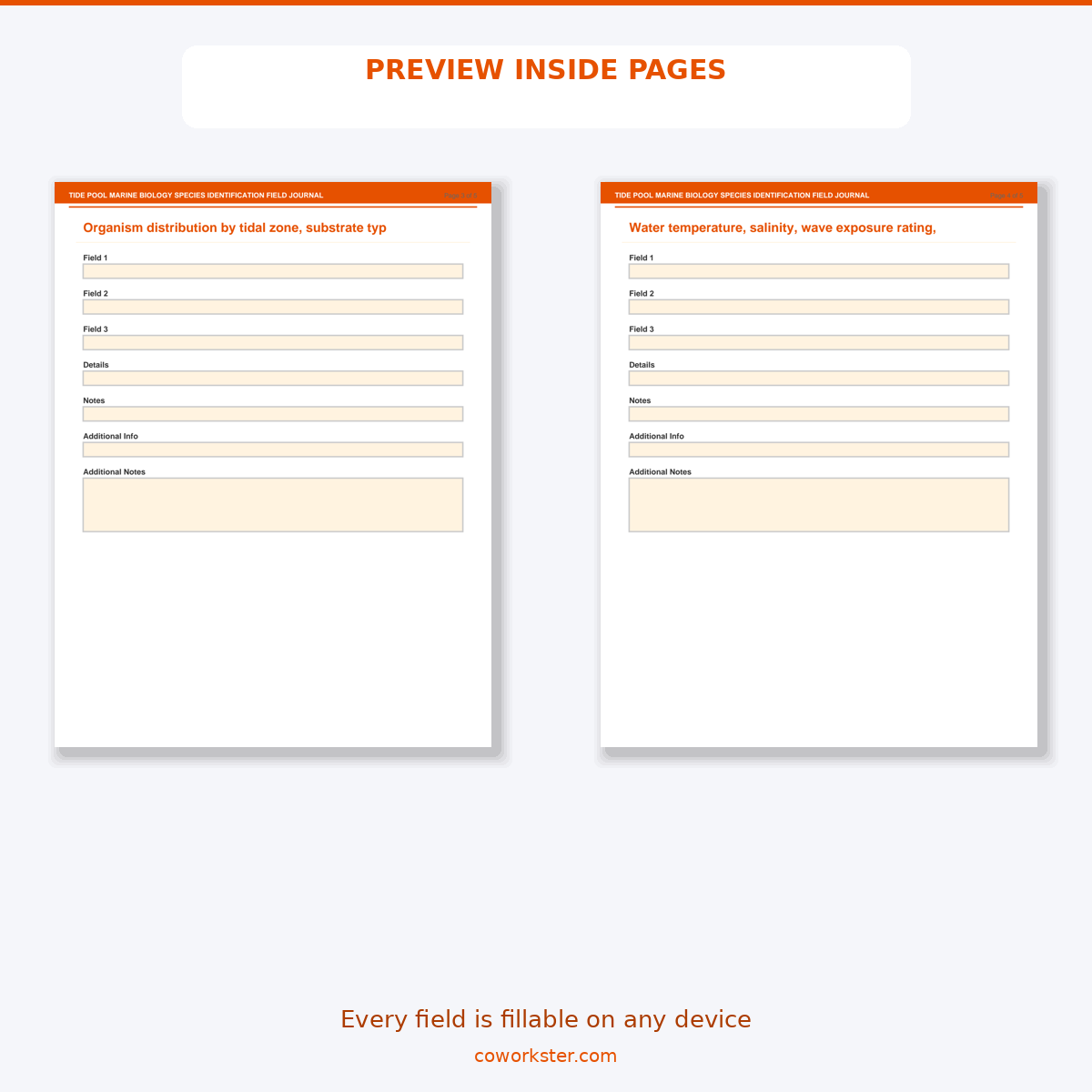Tide Pool Marine Biology Species Identification Field Journal - Image 6