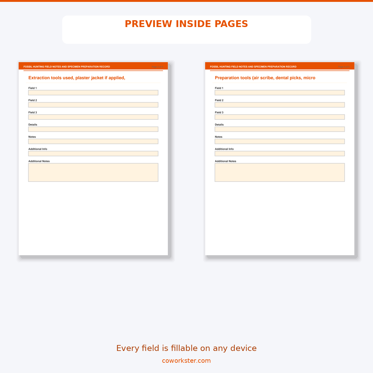 Fossil Hunting Field Notes and Specimen Preparation Record - Image 6