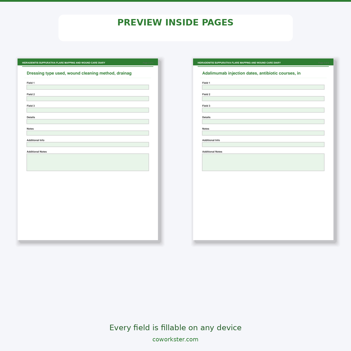 Hidradenitis Suppurativa Flare Mapping and Wound Care Diary - Image 6
