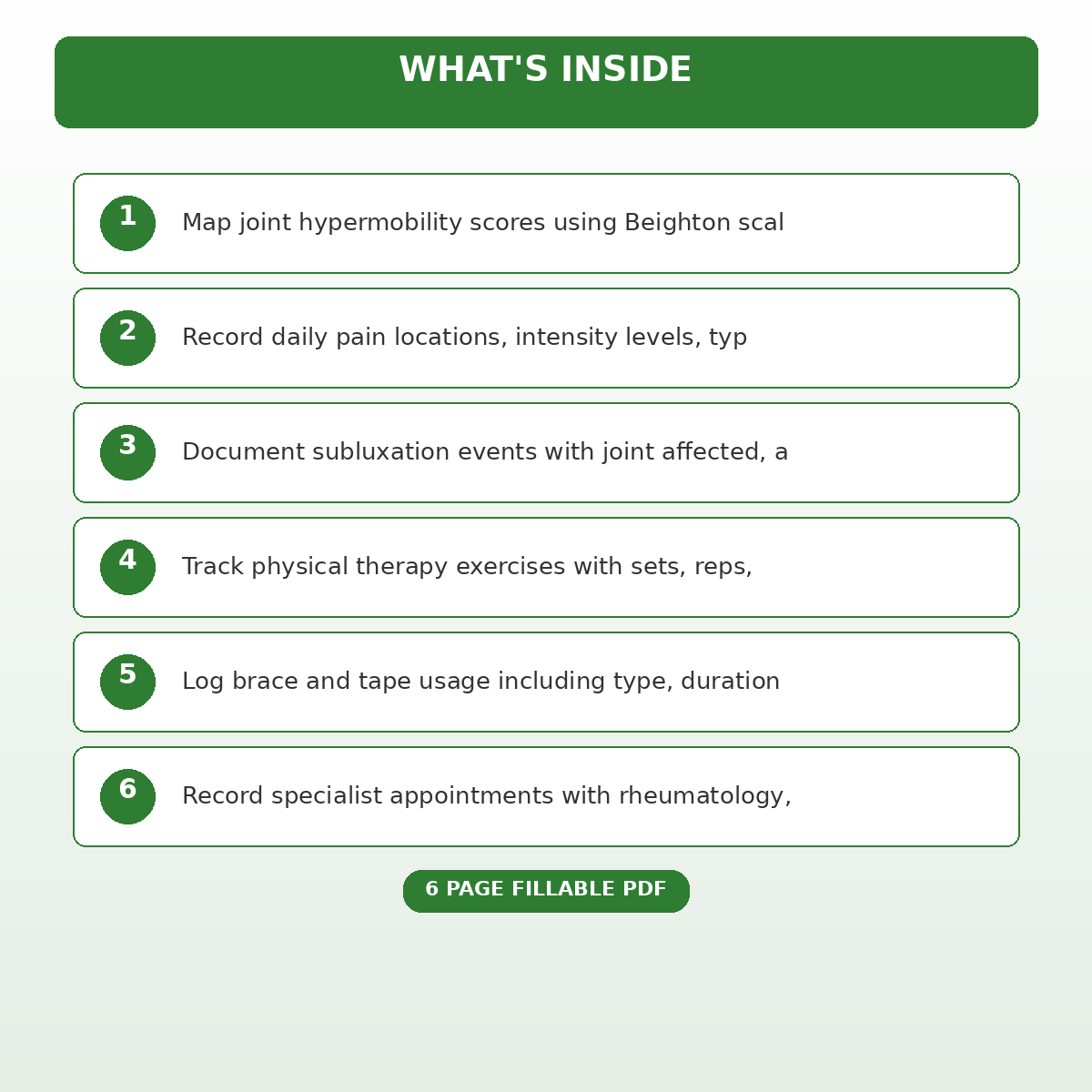 Ehlers-Danlos Syndrome Joint Subluxation and Pain Management Diary - Image 4