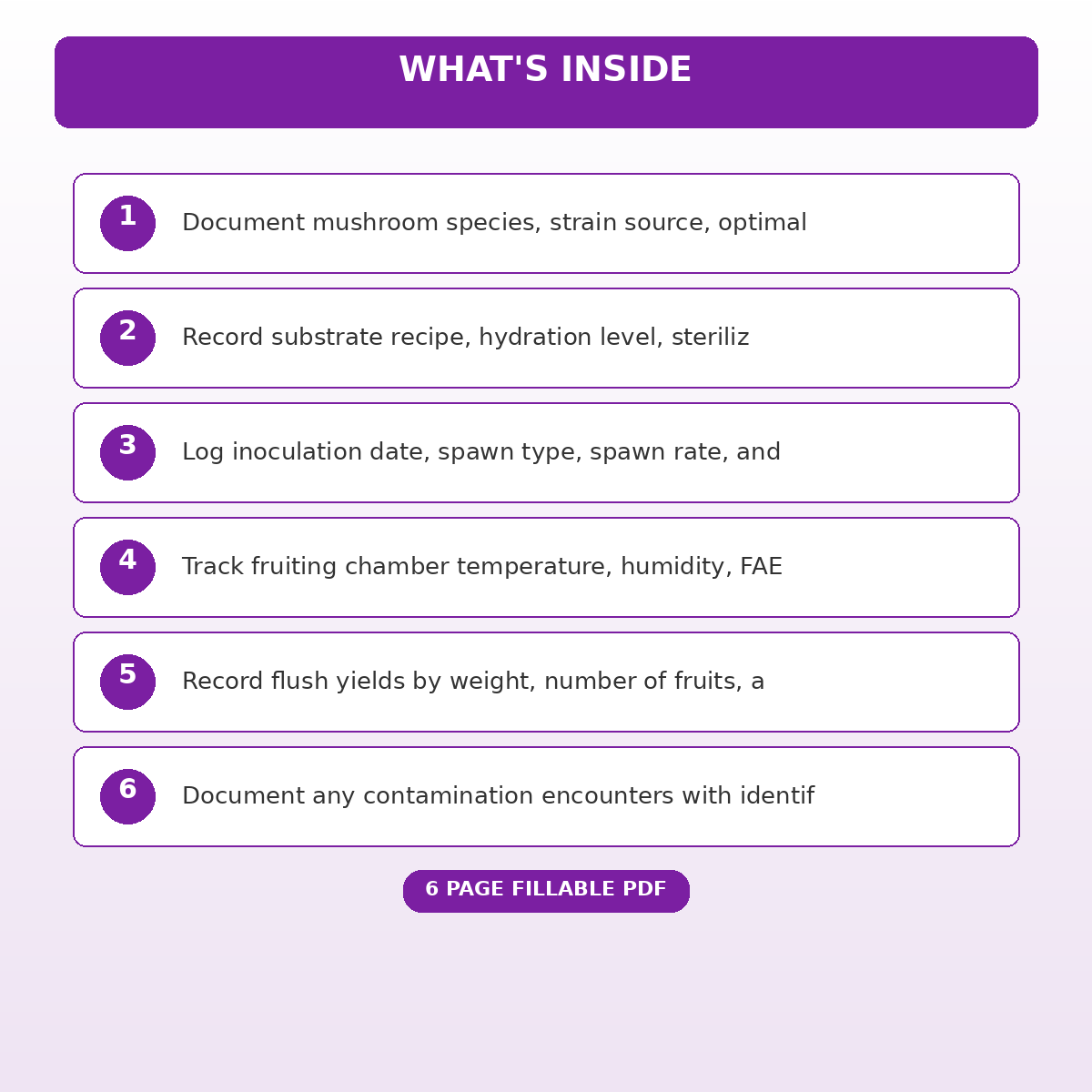 Mycology Mushroom Cultivation Substrate and Fruiting Conditions Log - Image 5