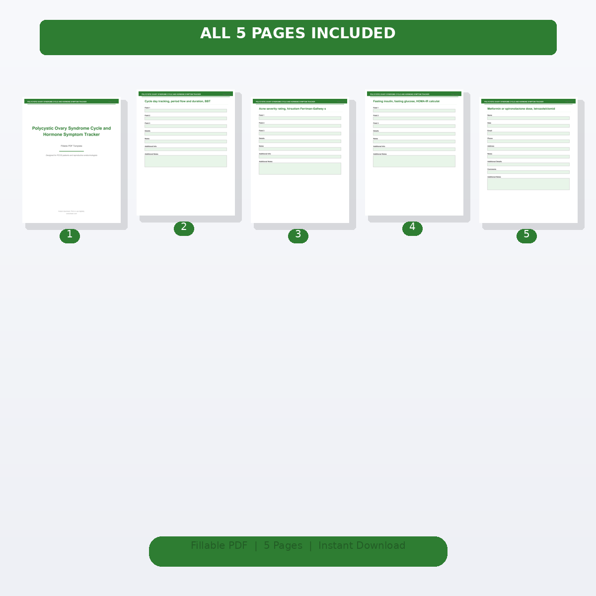 Polycystic Ovary Syndrome Cycle and Hormone Symptom Tracker