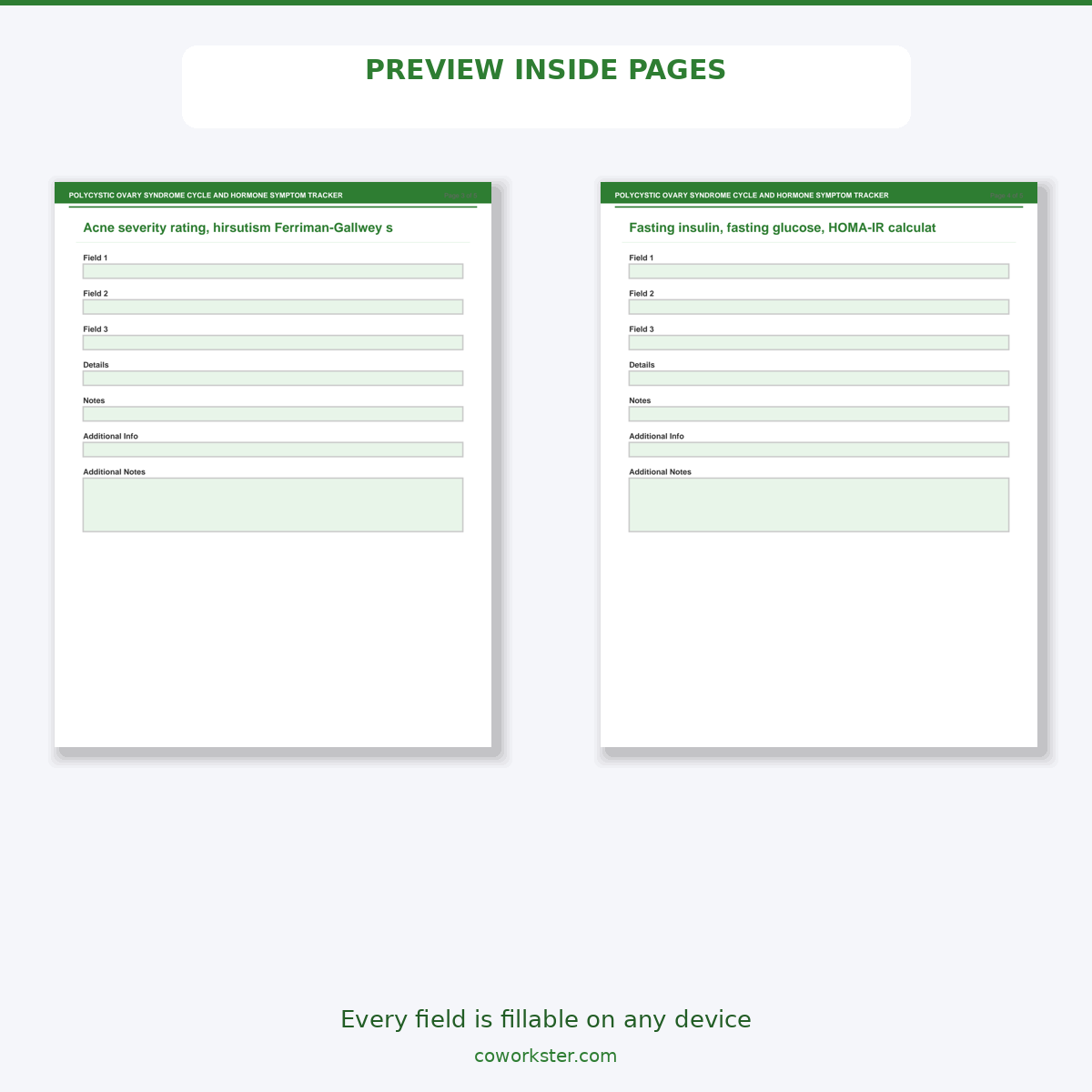 Polycystic Ovary Syndrome Cycle and Hormone Symptom Tracker - Image 5