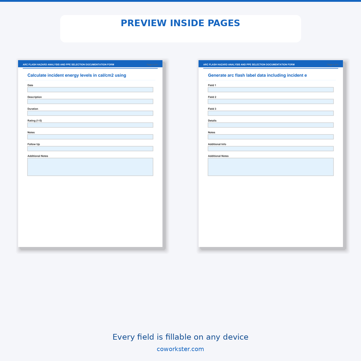 Arc Flash Hazard Analysis and PPE Selection Documentation Form - Image 6