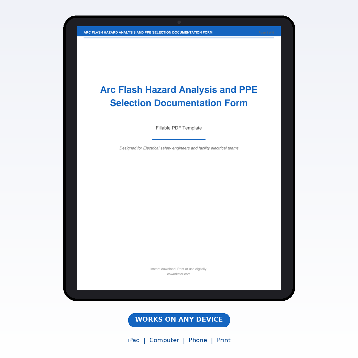 Arc Flash Hazard Analysis and PPE Selection Documentation Form - Image 7