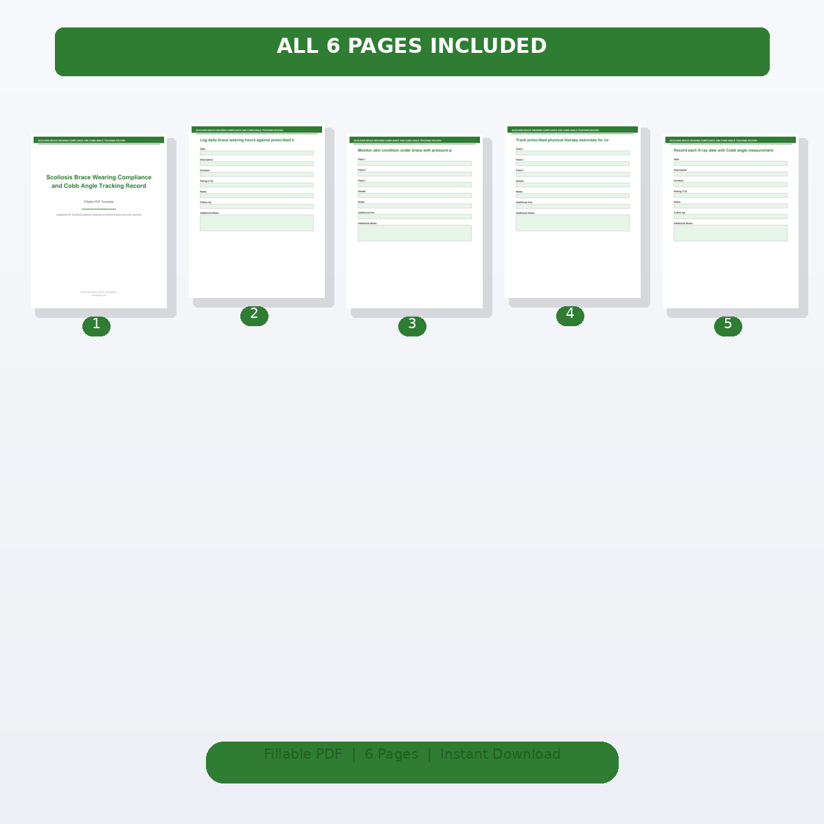 Scoliosis Brace Wearing Compliance and Cobb Angle Tracking Record - Image 2