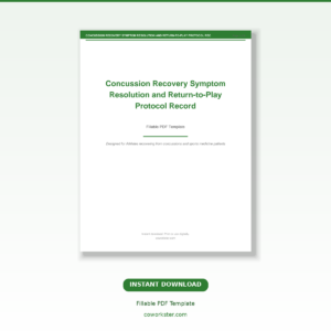 Concussion Recovery Symptom Resolution and Return-to-Play Protocol Record