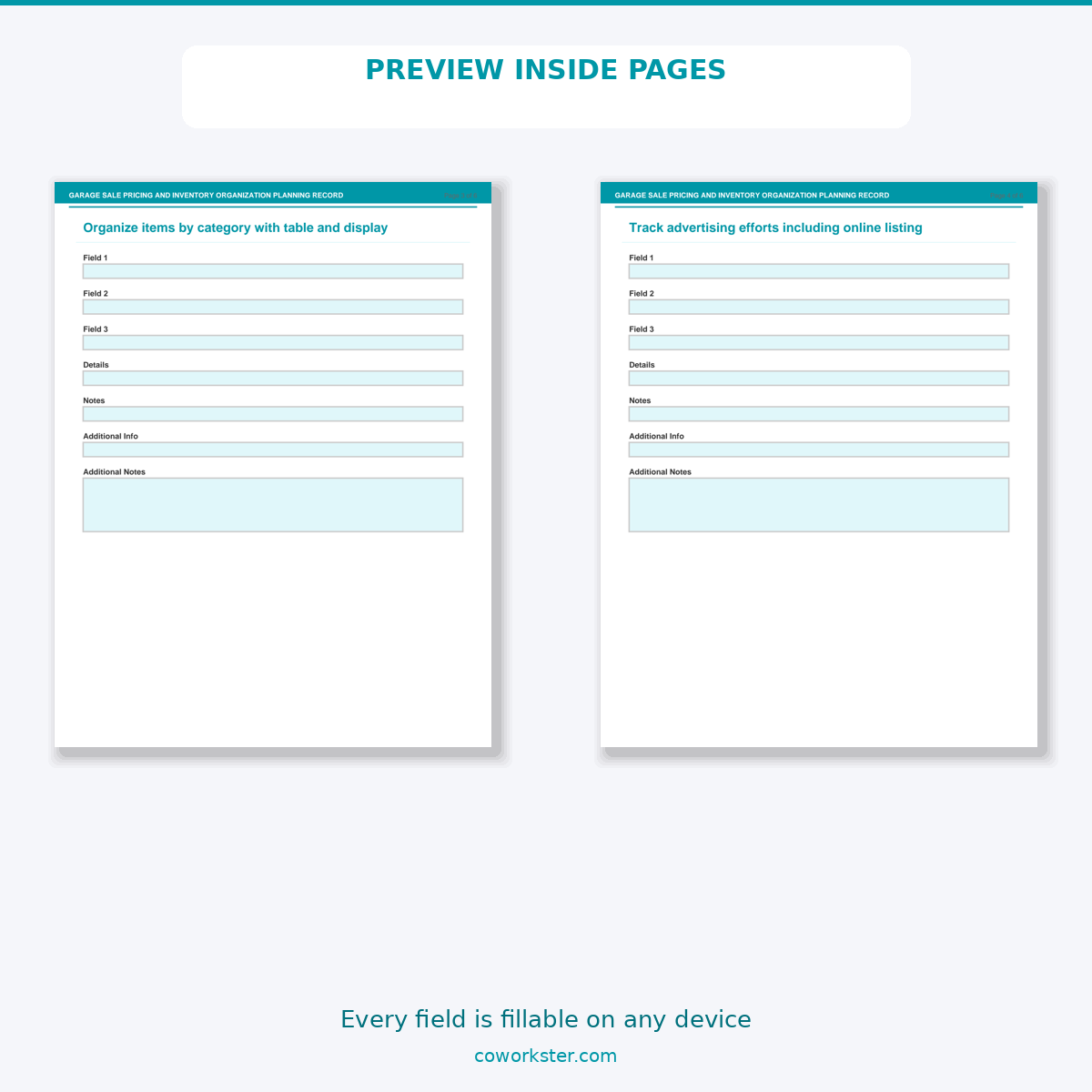 Garage Sale Pricing and Inventory Organization Planning Record - Image 5