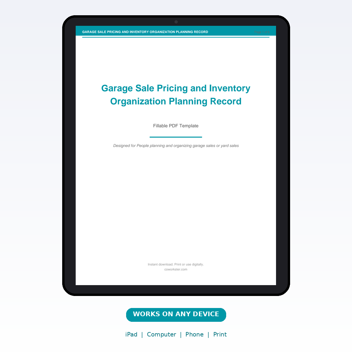 Garage Sale Pricing and Inventory Organization Planning Record - Image 6