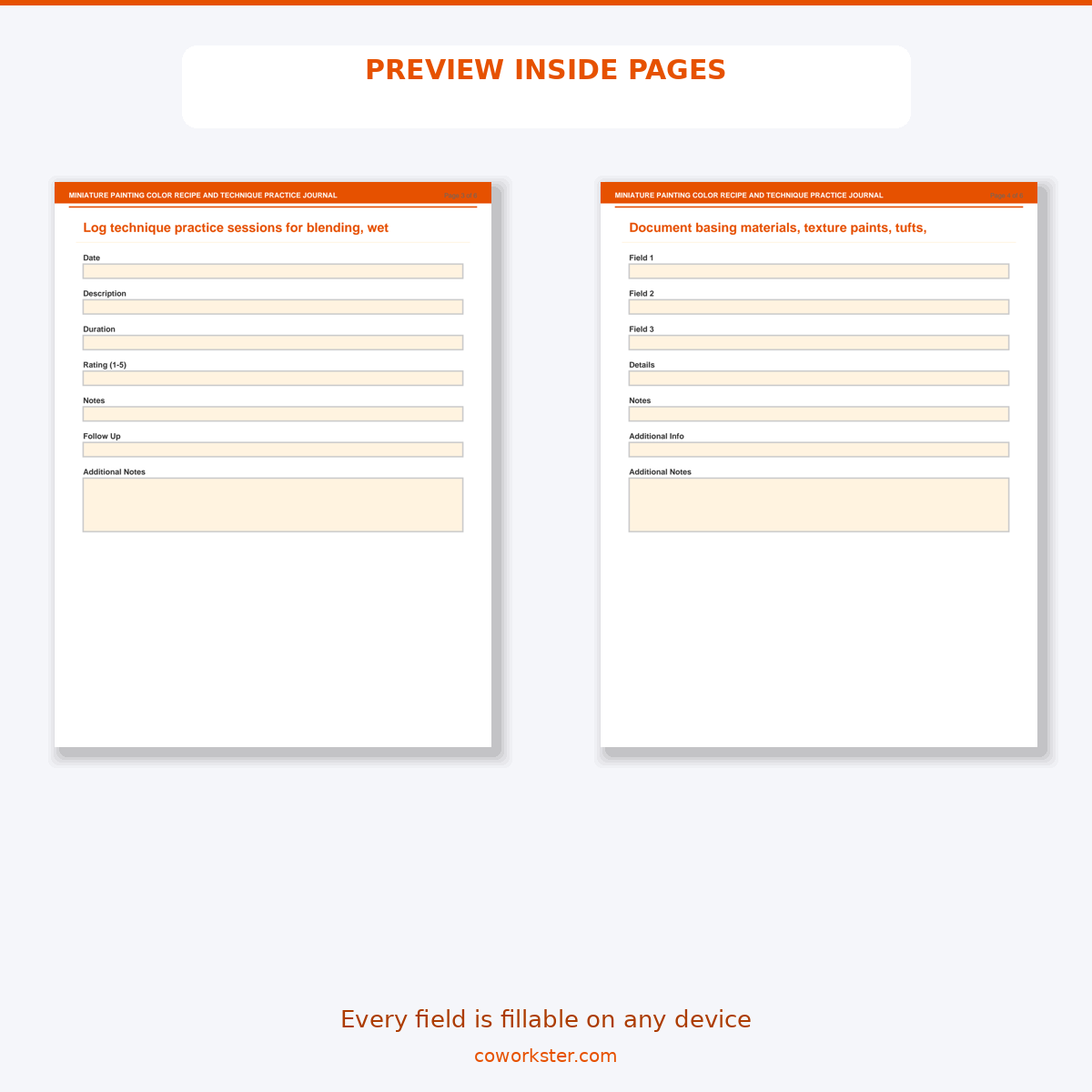 Miniature Painting Color Recipe and Technique Practice Journal - Image 6