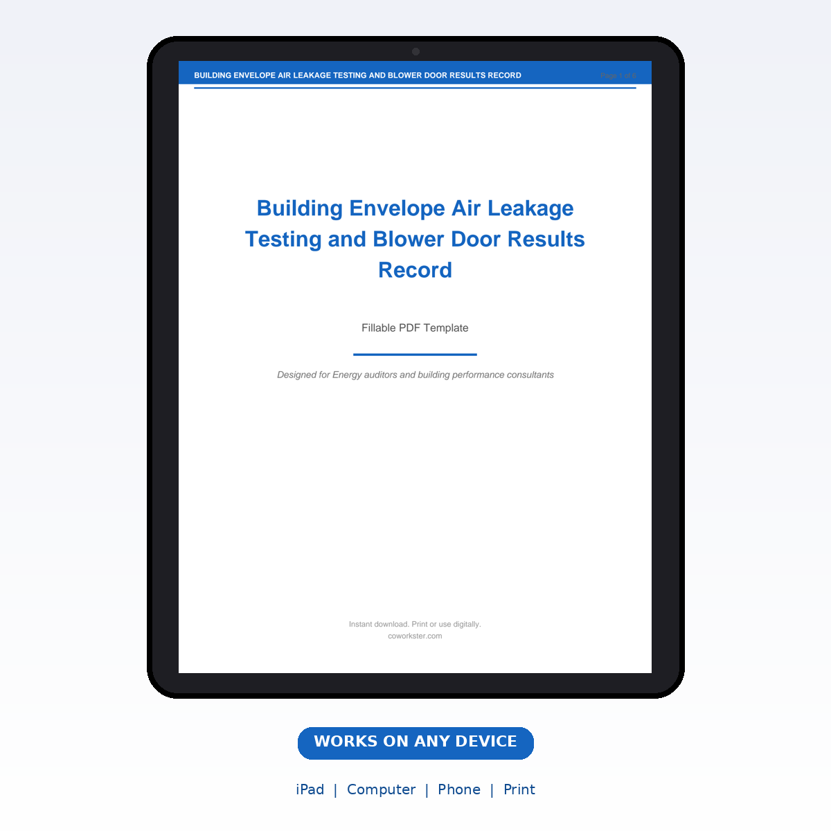 Building Envelope Air Leakage Testing and Blower Door Results Record - Image 6
