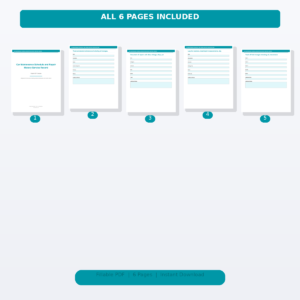 Car Maintenance Schedule and Repair History Service Record