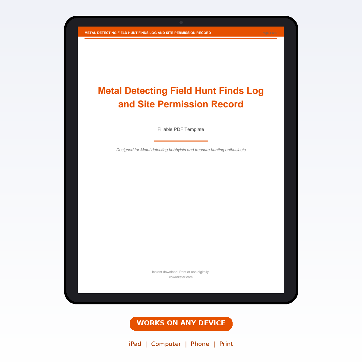Metal Detecting Field Hunt Finds Log and Site Permission Record - Image 7