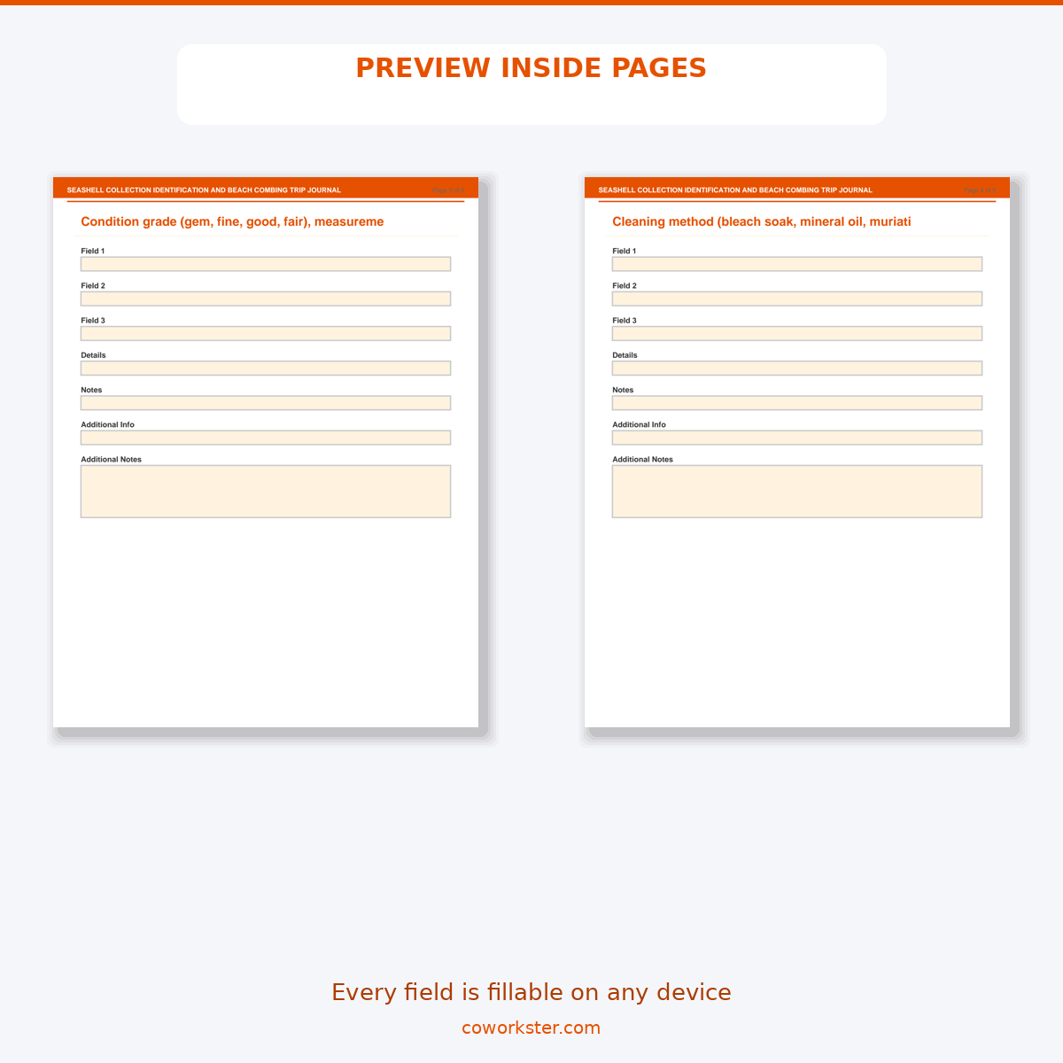 Seashell Collection Identification and Beach Combing Trip Journal - Image 6
