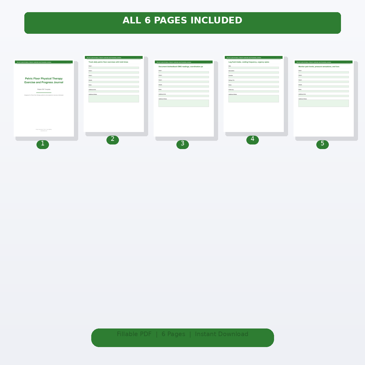 Pelvic Floor Physical Therapy Exercise and Progress Journal - Image 2