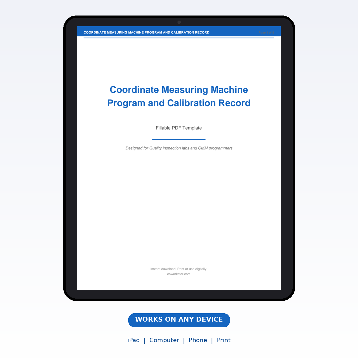 Coordinate Measuring Machine Program and Calibration Record - Image 6