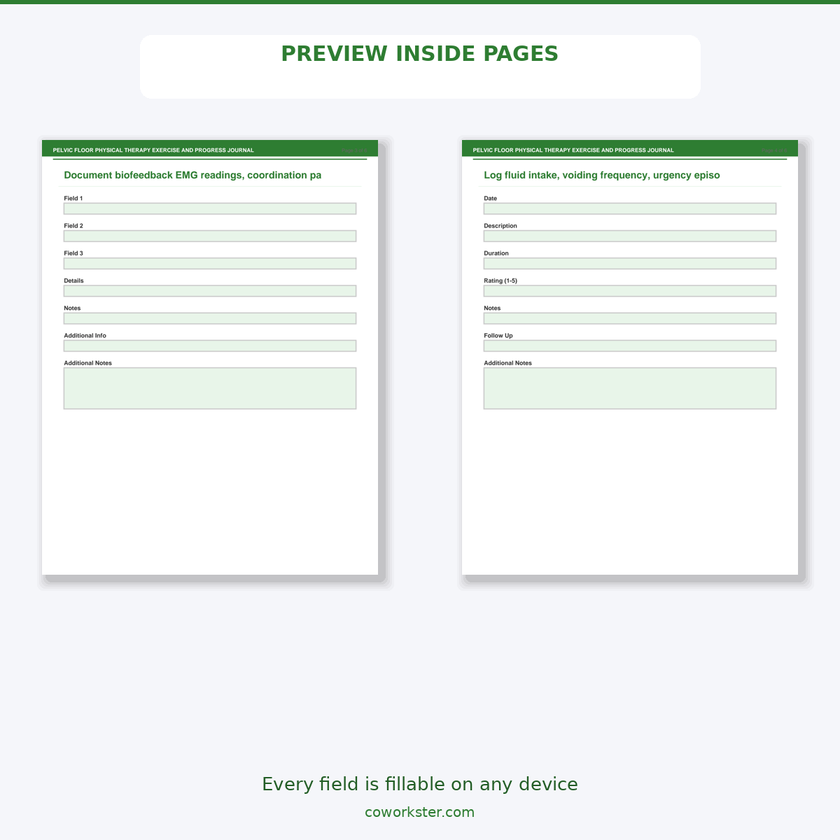 Pelvic Floor Physical Therapy Exercise and Progress Journal - Image 6