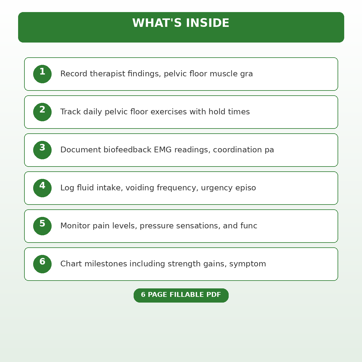 Pelvic Floor Physical Therapy Exercise and Progress Journal - Image 5