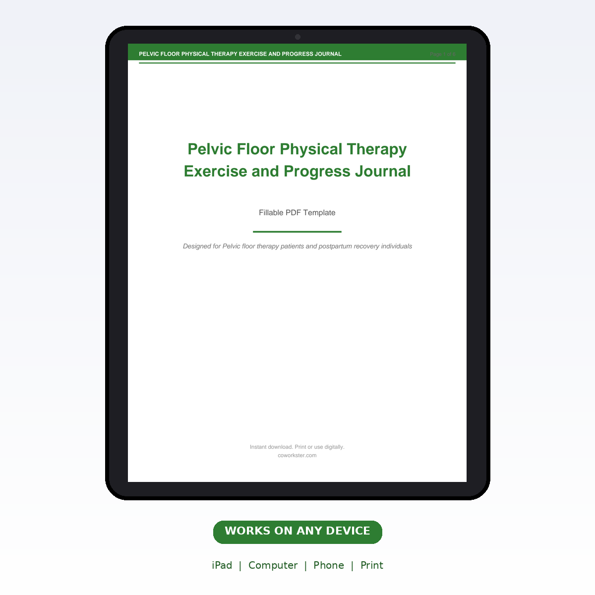 Pelvic Floor Physical Therapy Exercise and Progress Journal - Image 7